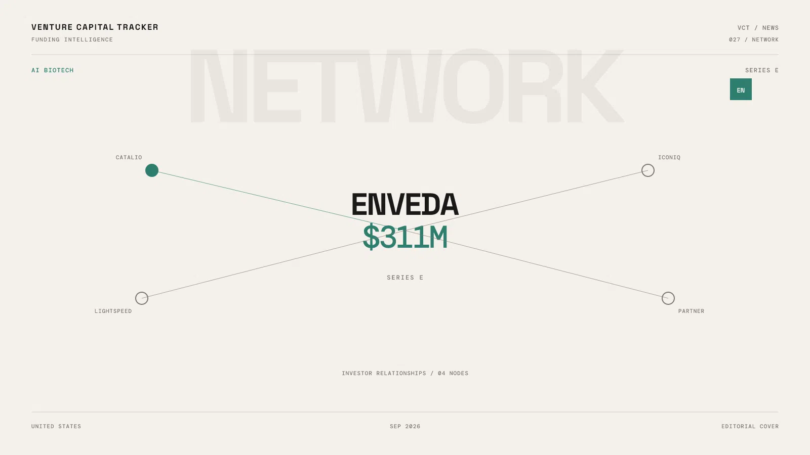Enveda $311 million Series E led by Catalio