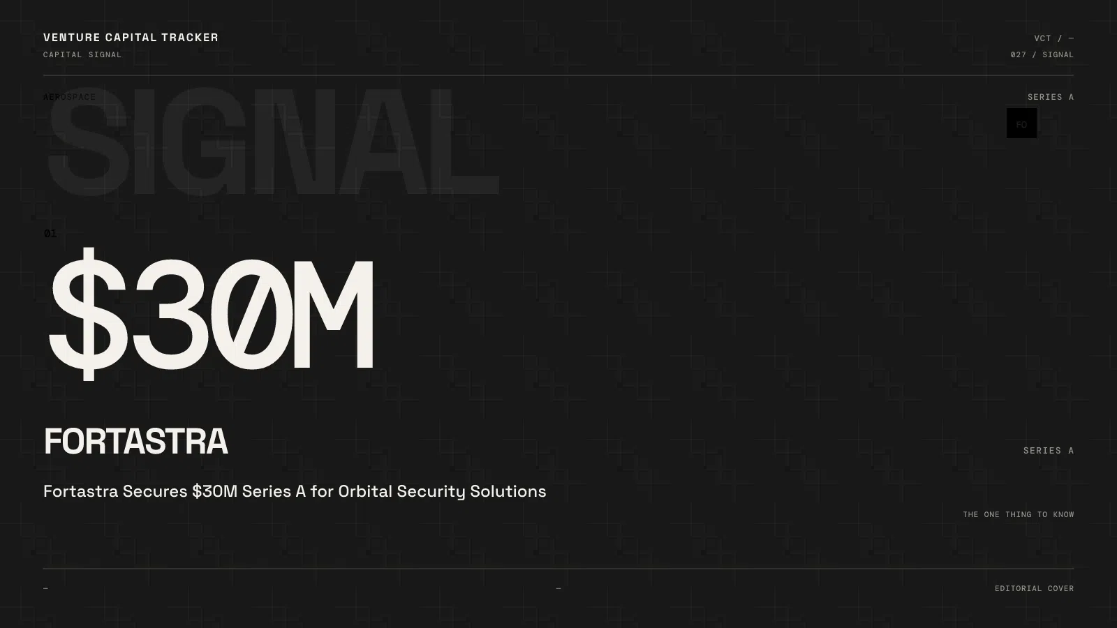 Fortastra $30 million Series A for orbital security
