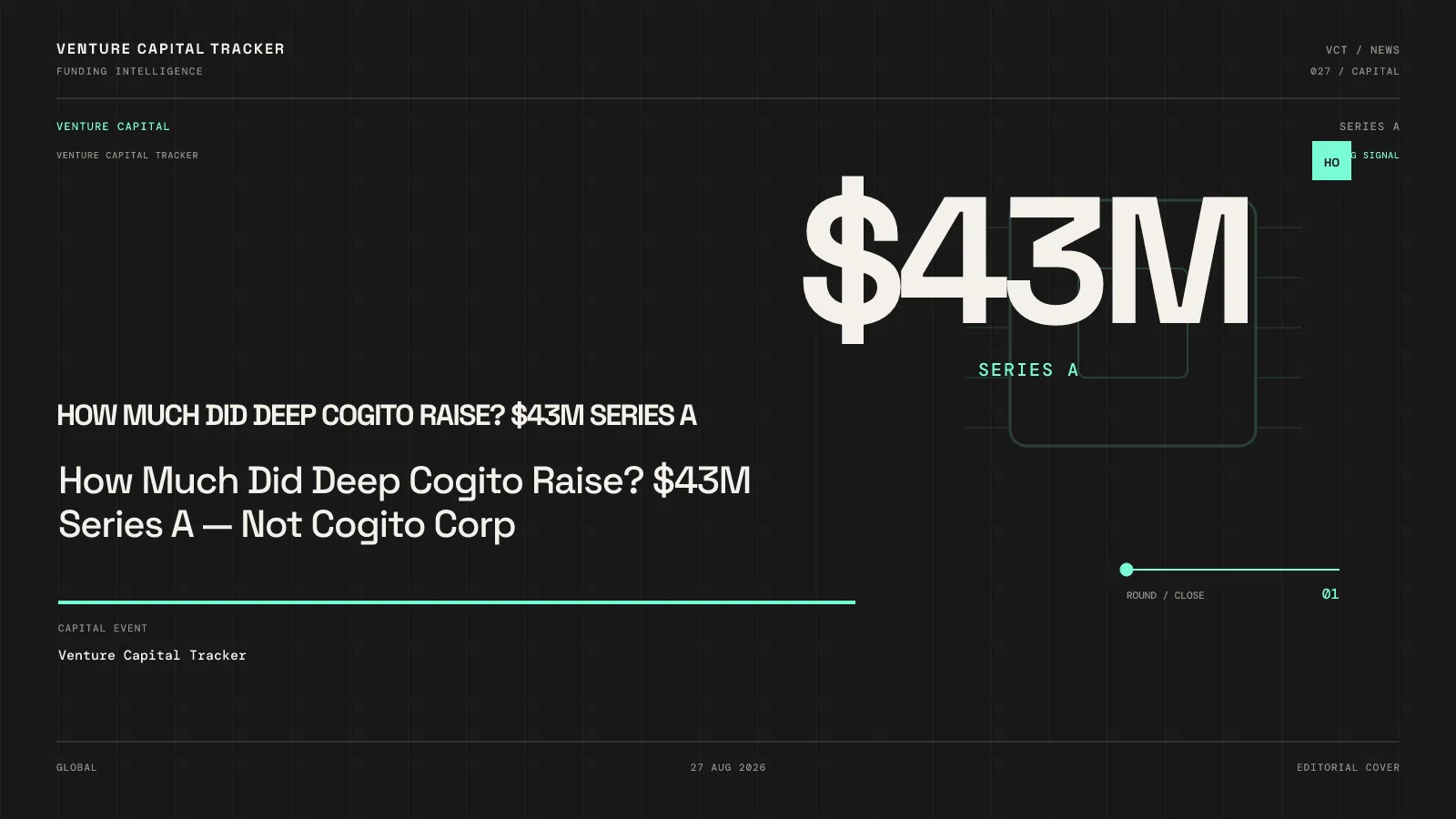 How Much Did Deep Cogito Raise? $43M Series A — Not Cogito Corp