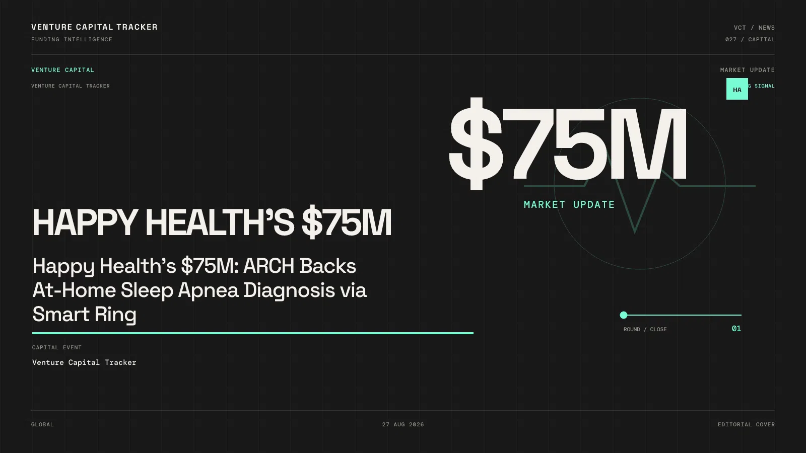 Happy Health's $75M: ARCH Backs At-Home Sleep Apnea Diagnosis via Smart Ring