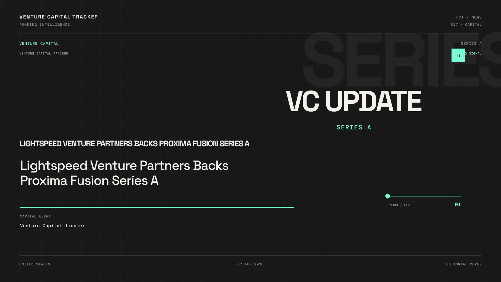 Lightspeed Venture Partners Backs Proxima Fusion Series A