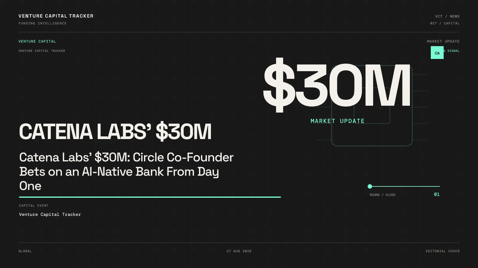 Catena Labs' $30M: Circle Co-Founder Bets on an AI-Native Bank From Day One