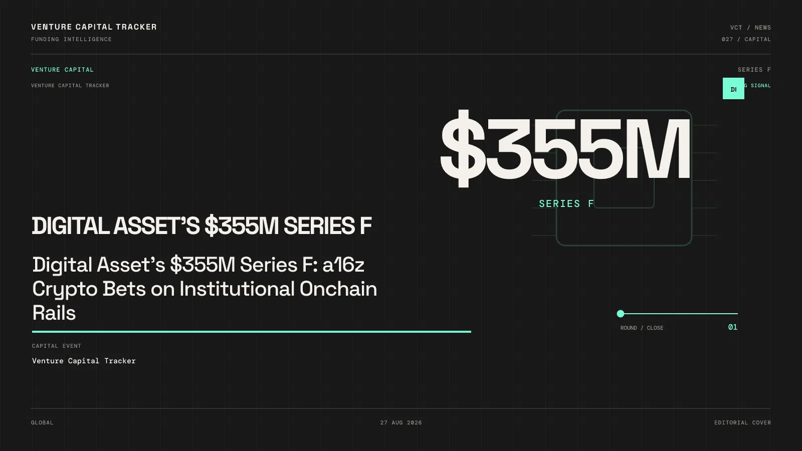 Digital Asset's $355M Series F: a16z Crypto Bets on Institutional Onchain Rails