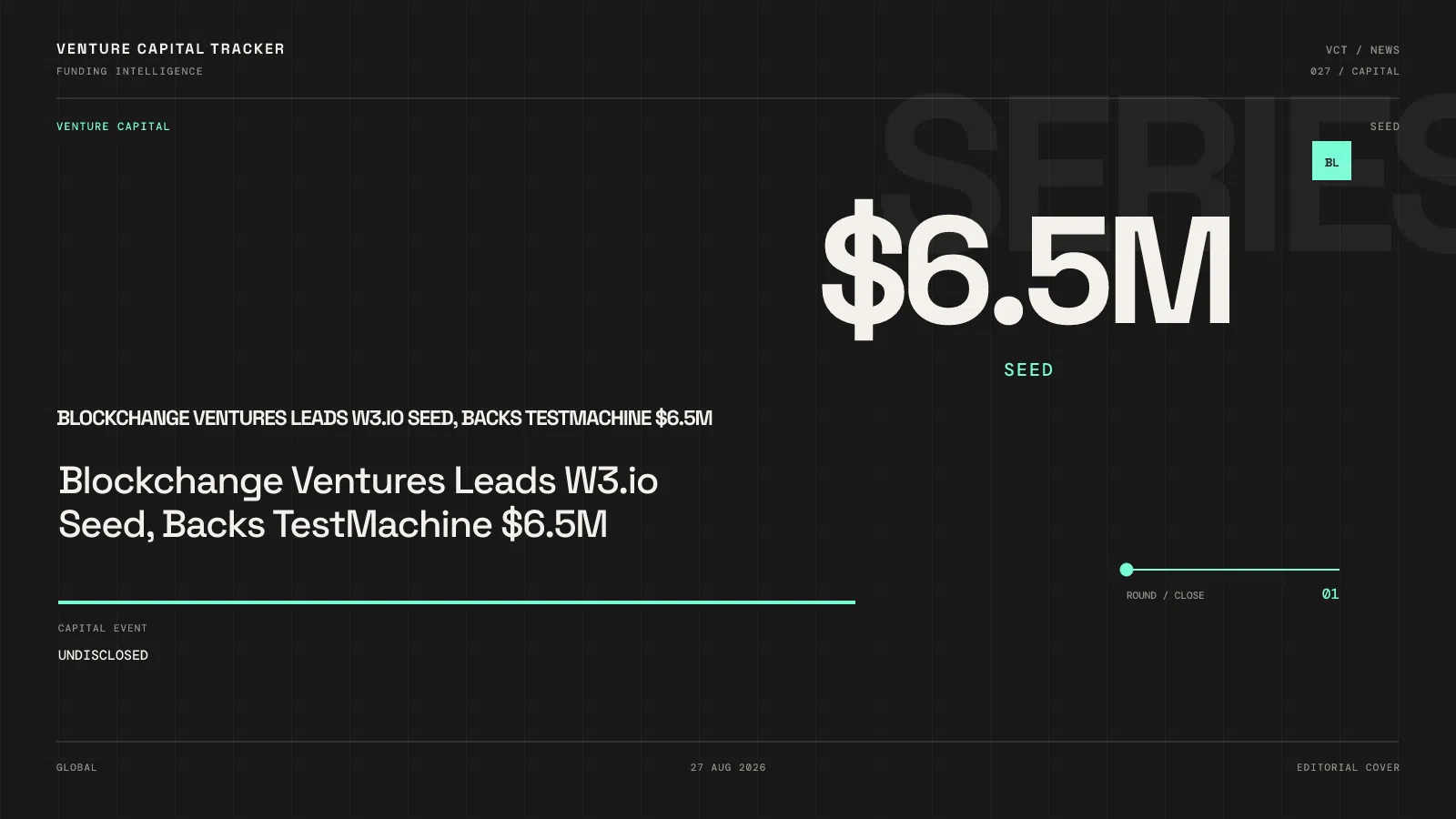 Blockchange Ventures Leads W3.io Seed, Backs TestMachine $6.5M