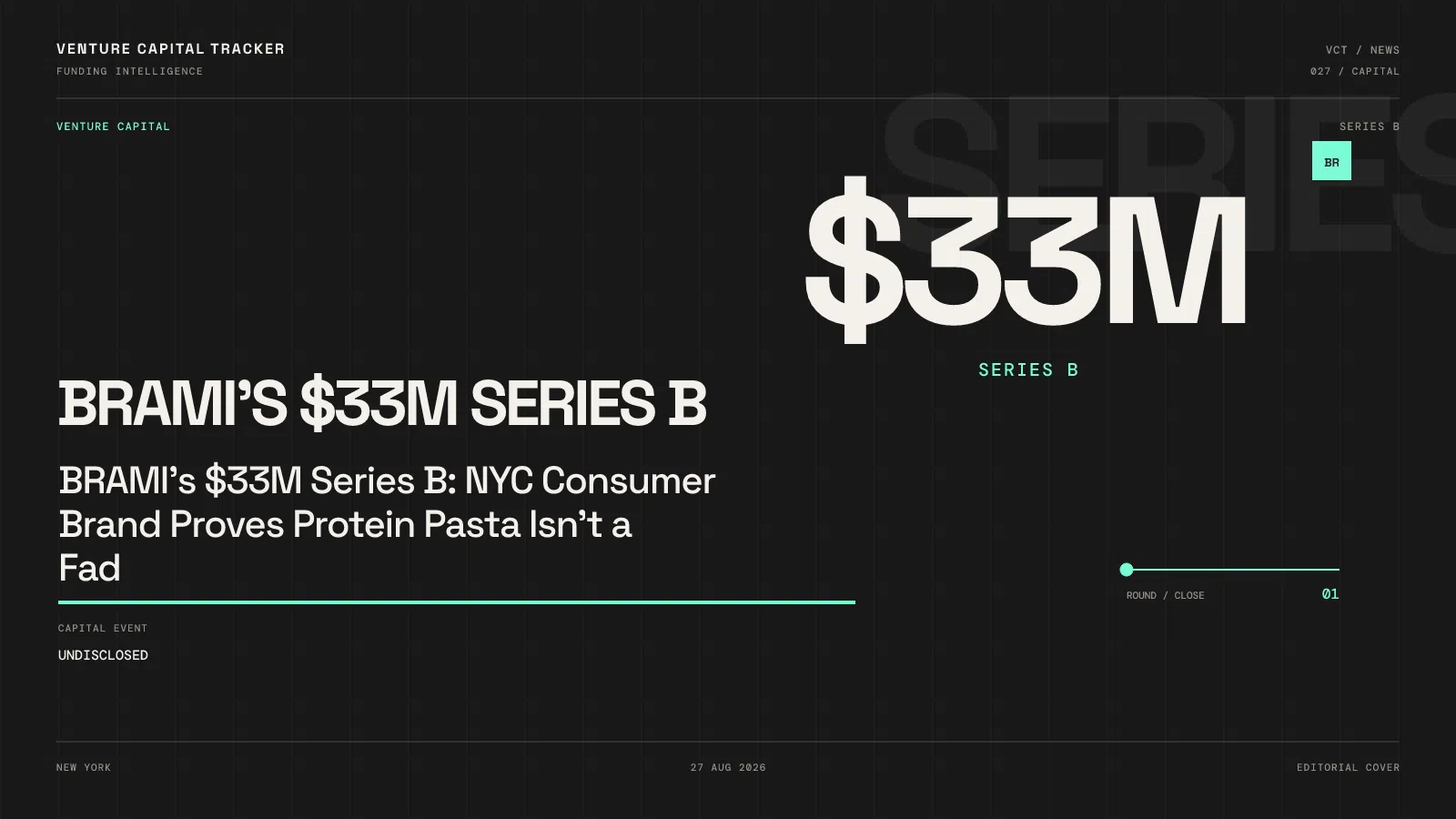 BRAMI's $33M Series B: NYC Consumer Brand Proves Protein Pasta Isn't a Fad