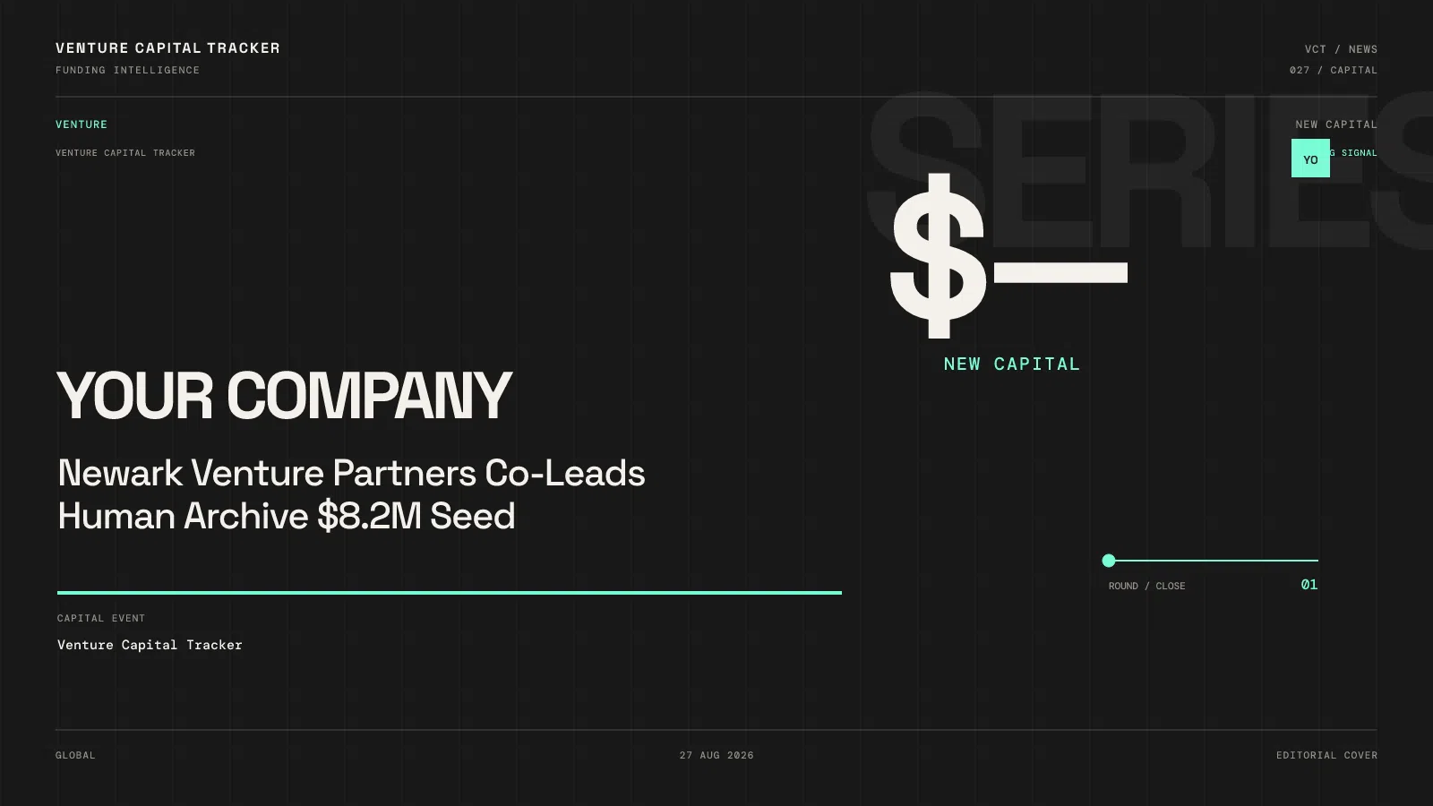 Newark Venture Partners Co-Leads Human Archive $8.2M Seed