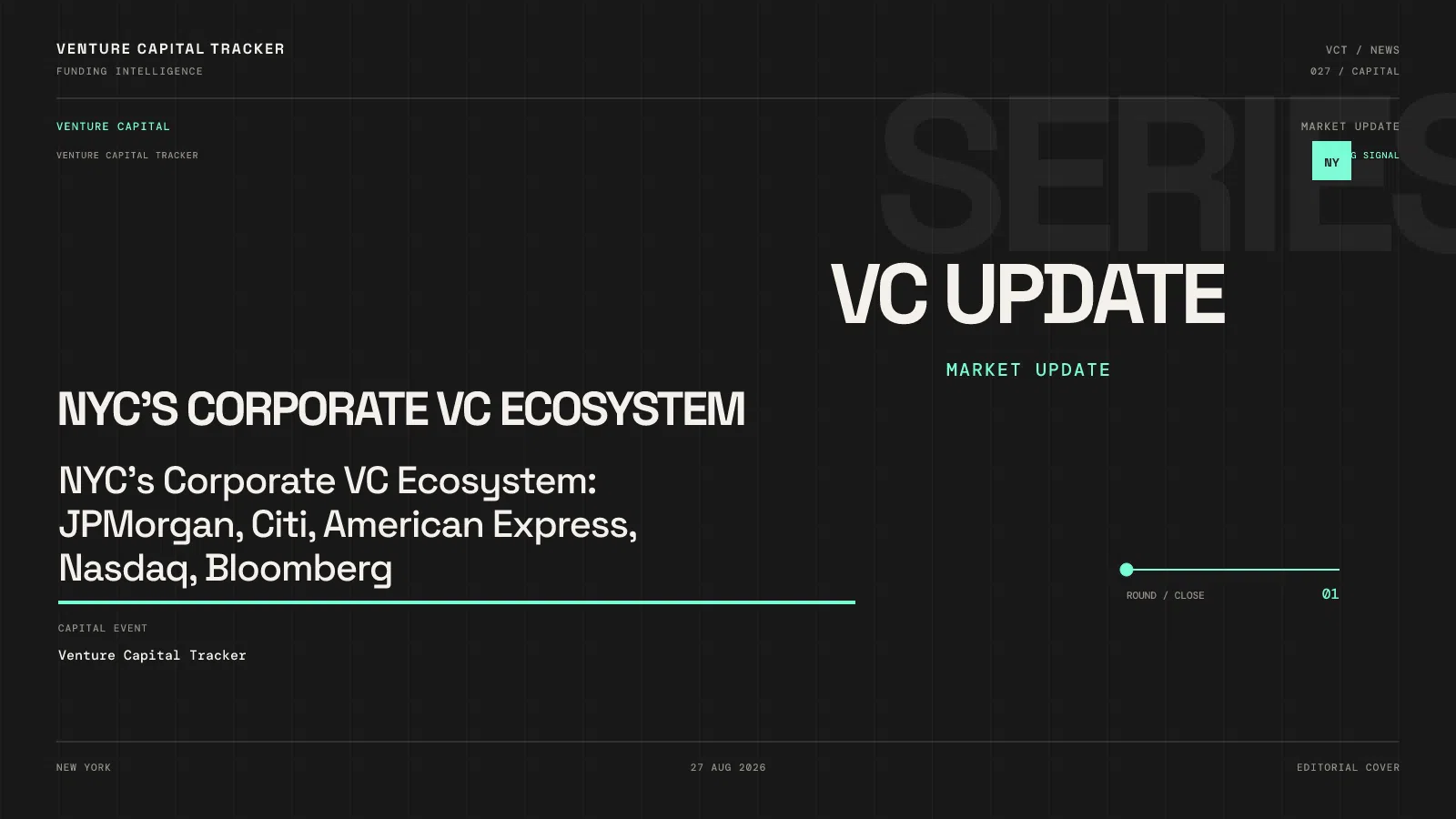 NYC's Corporate VC Ecosystem: JPMorgan, Citi, American Express, Nasdaq, Bloomberg