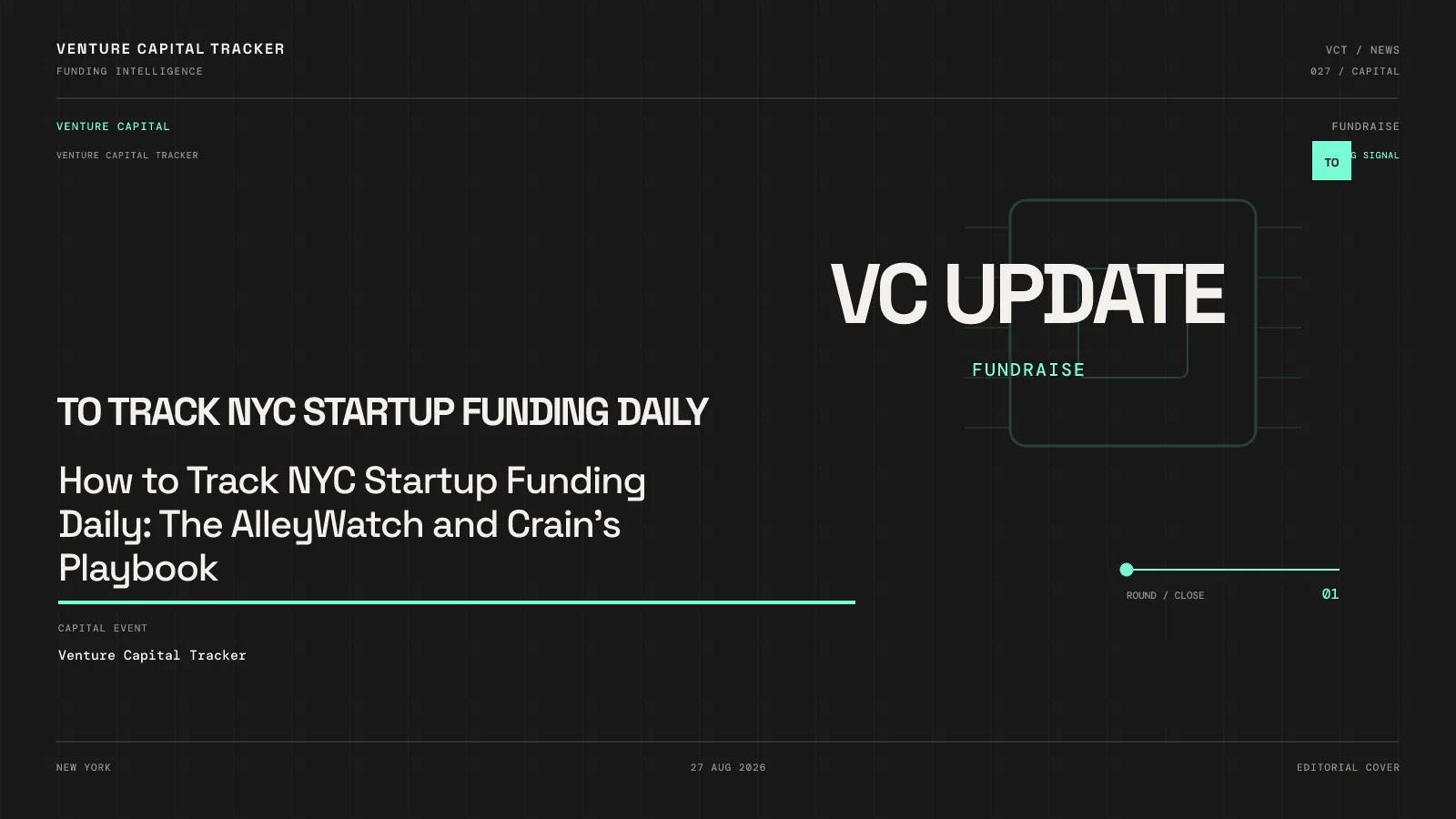 How to Track NYC Startup Funding Daily: The AlleyWatch and Crain's Playbook