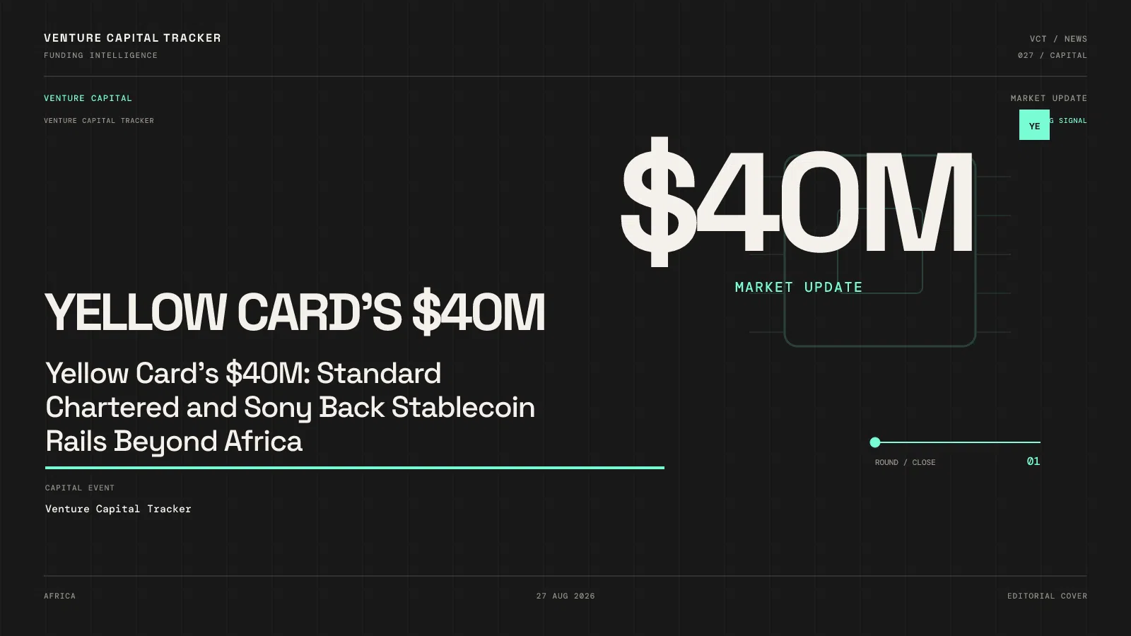 Yellow Card's $40M: Standard Chartered and Sony Back Stablecoin Rails Beyond Africa