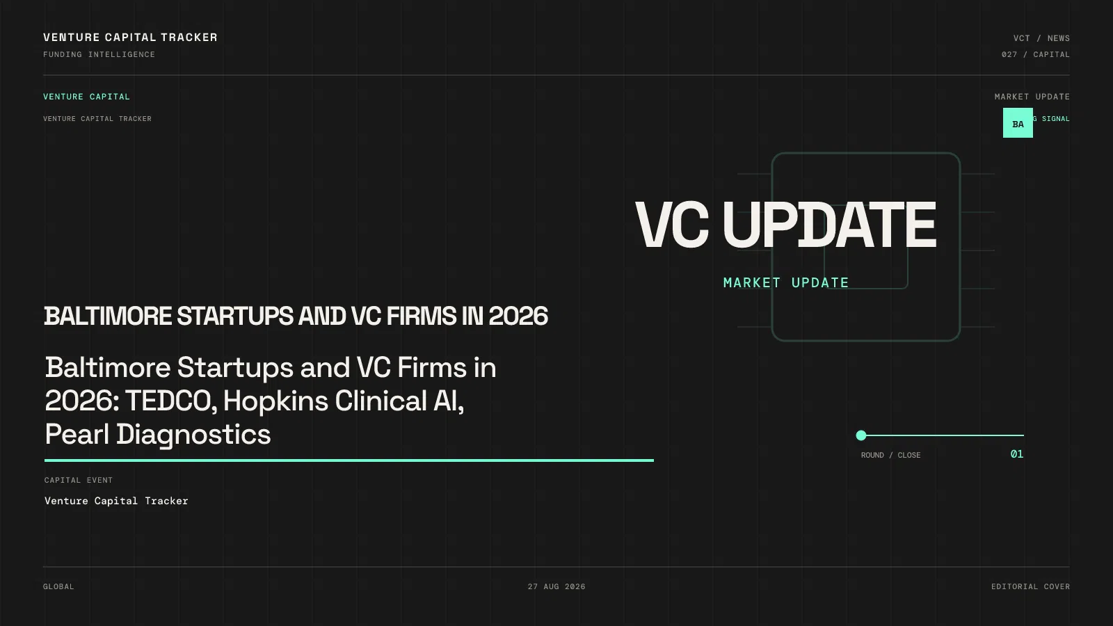Baltimore Startups and VC Firms in 2026: TEDCO, Hopkins Clinical AI, Pearl Diagnostics