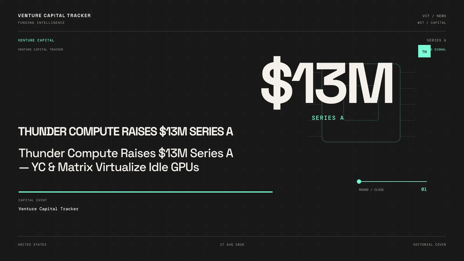 Thunder Compute Raises $13M Series A — YC & Matrix Virtualize Idle GPUs