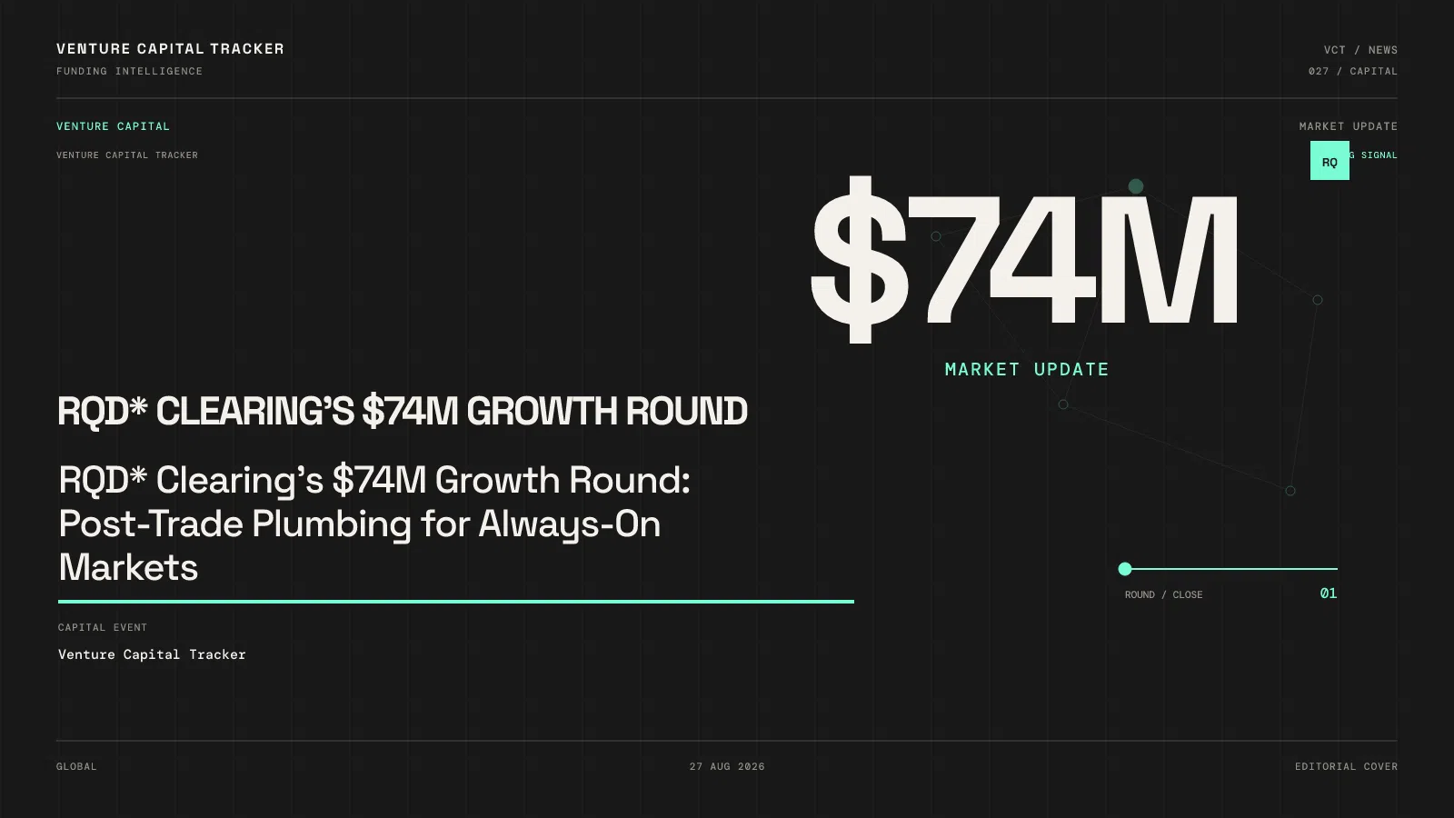 RQD* Clearing’s $74M Growth Round: Post-Trade Plumbing for Always-On Markets