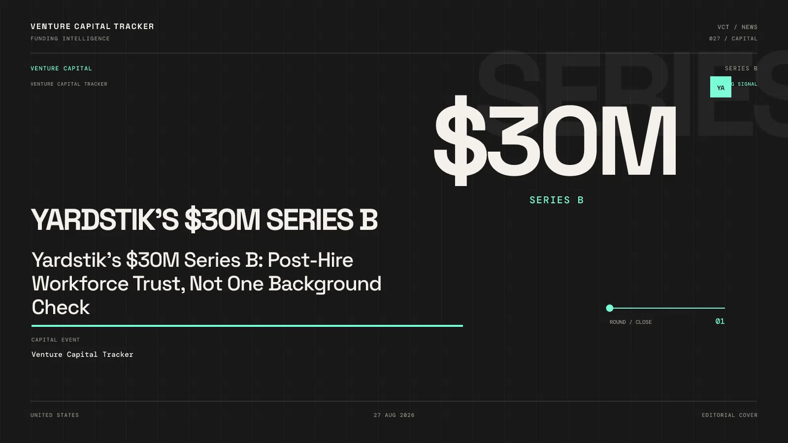 Yardstik’s $30M Series B: Post-Hire Workforce Trust, Not One Background Check