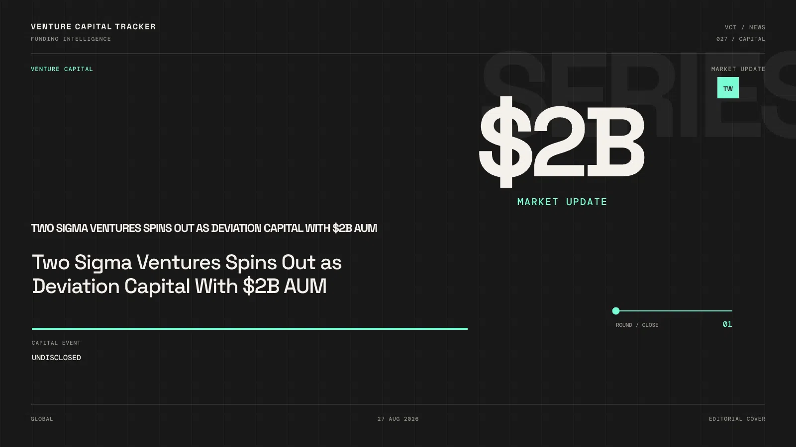 Two Sigma Ventures Spins Out as Deviation Capital With $2B AUM