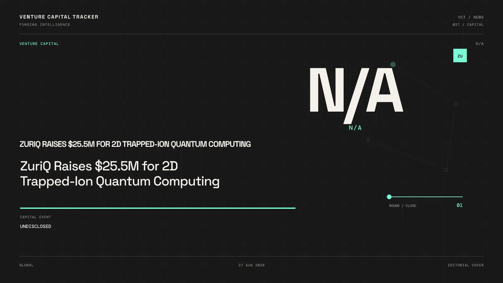 ZuriQ Raises $25.5M for 2D Trapped-Ion Quantum Computing