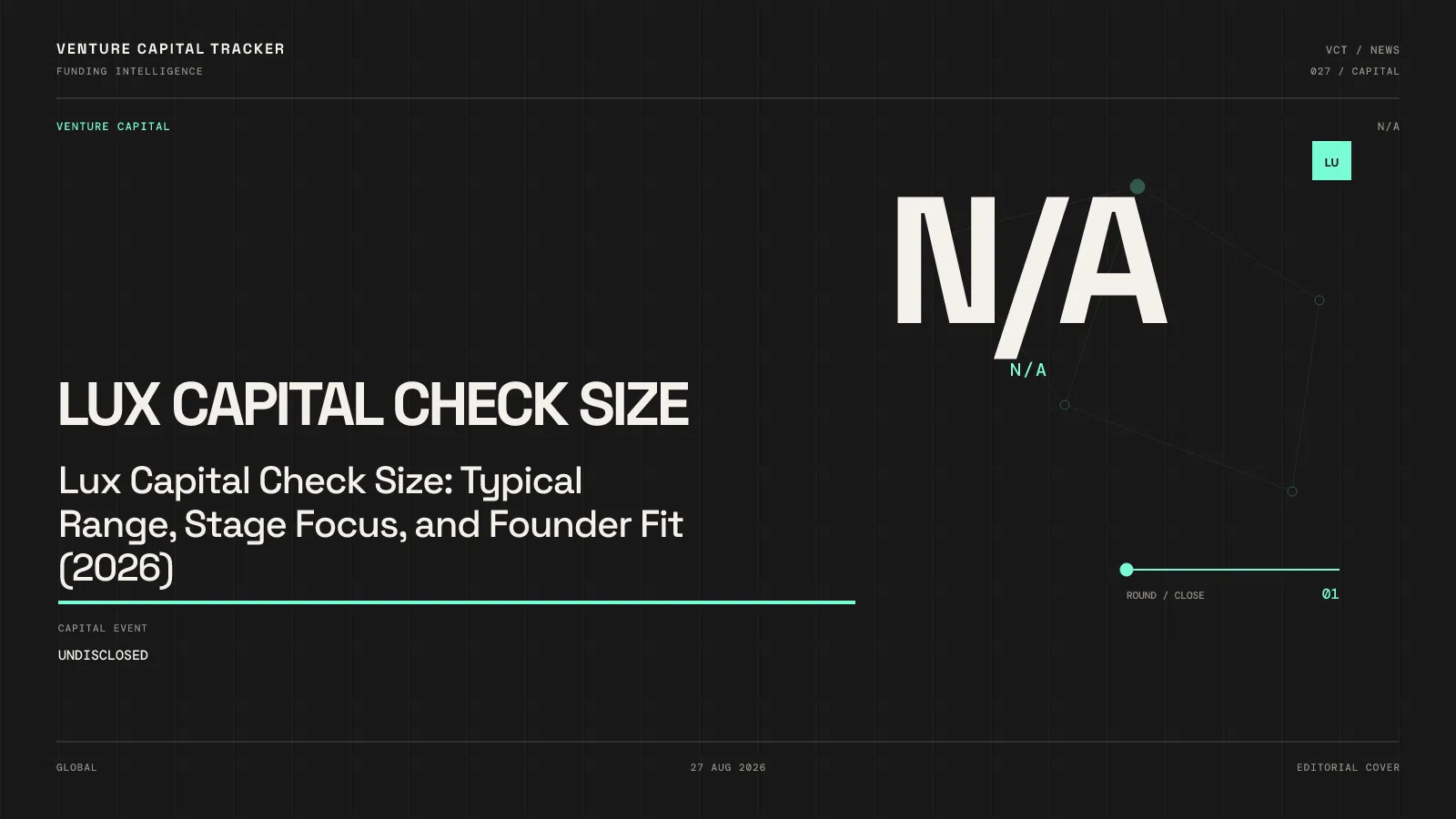 Lux Capital Check Size: Typical Range, Stage Focus, and Founder Fit (2026)