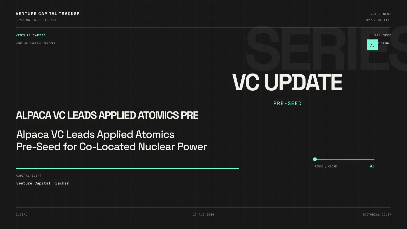 Alpaca VC Leads Applied Atomics Pre-Seed for Co-Located Nuclear Power