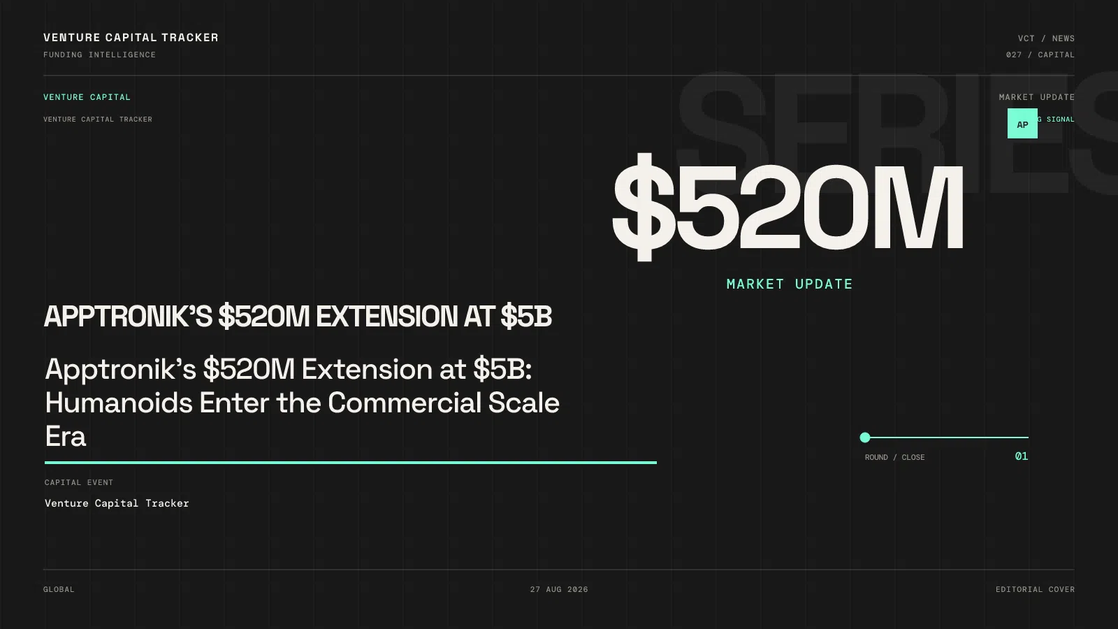 Apptronik's $520M Extension at $5B: Humanoids Enter the Commercial Scale Era