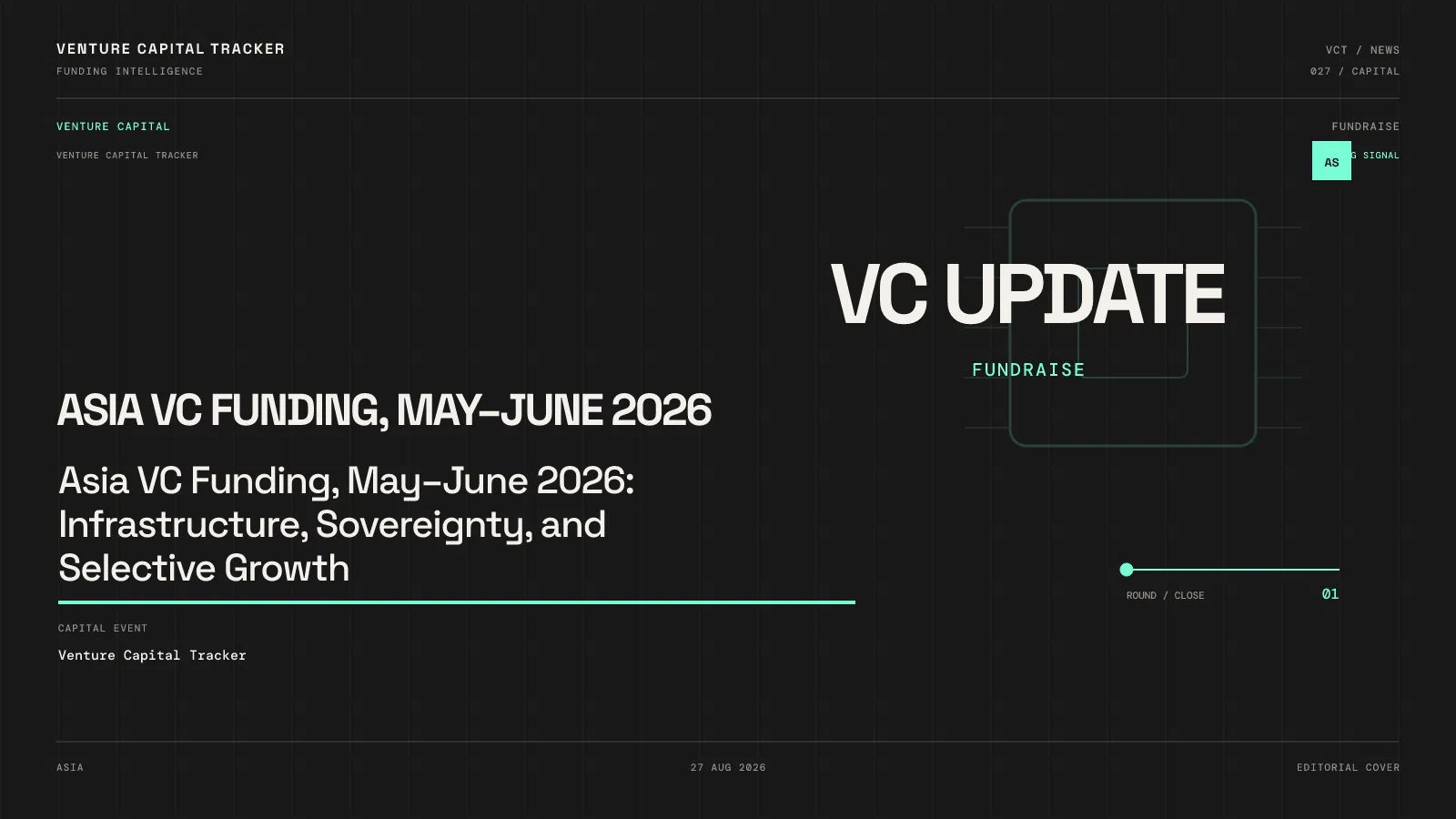 Asia VC Funding, May–June 2026: Infrastructure, Sovereignty, and Selective Growth