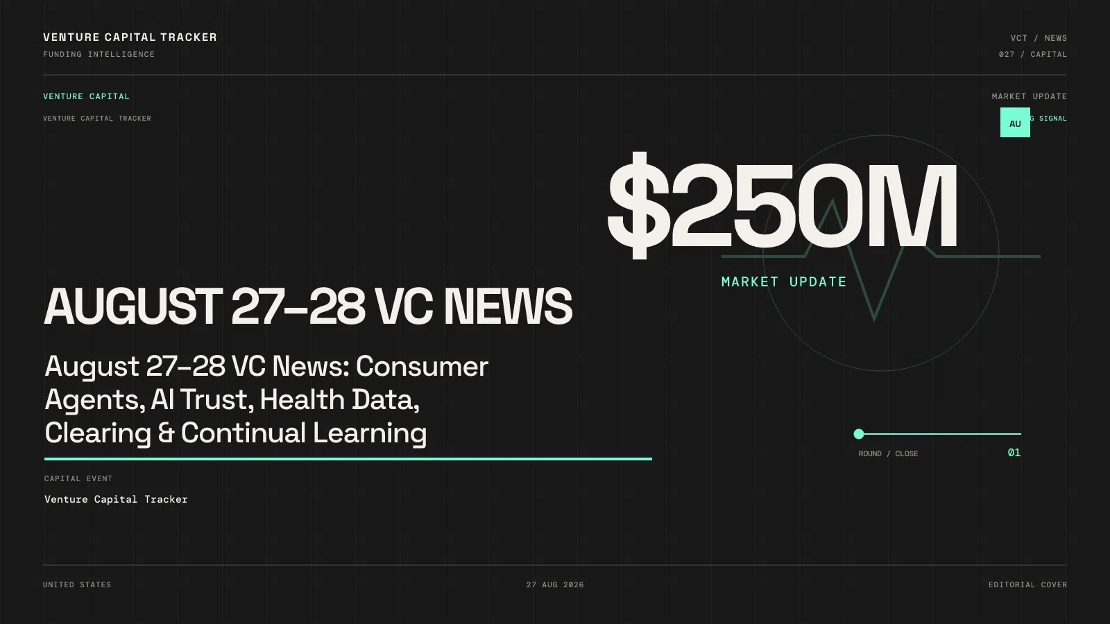 August 27–28 VC News: Consumer Agents, AI Trust, Health Data, Clearing & Continual Learning