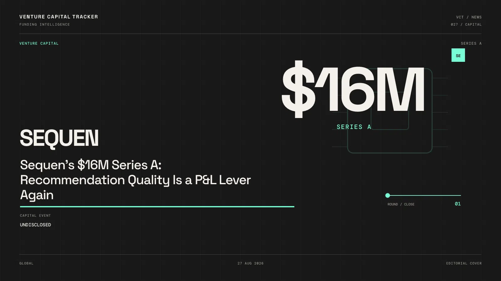 Sequen $16M Series A: recommendation quality as a P&L lever
