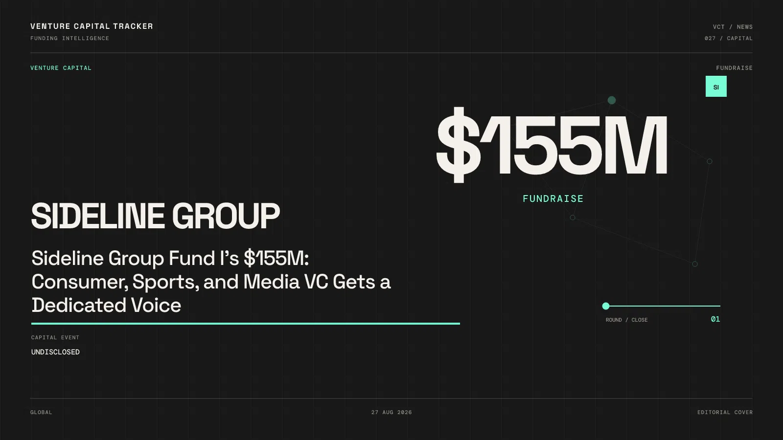 Sideline Group Fund I $155M: consumer, sports, and media VC