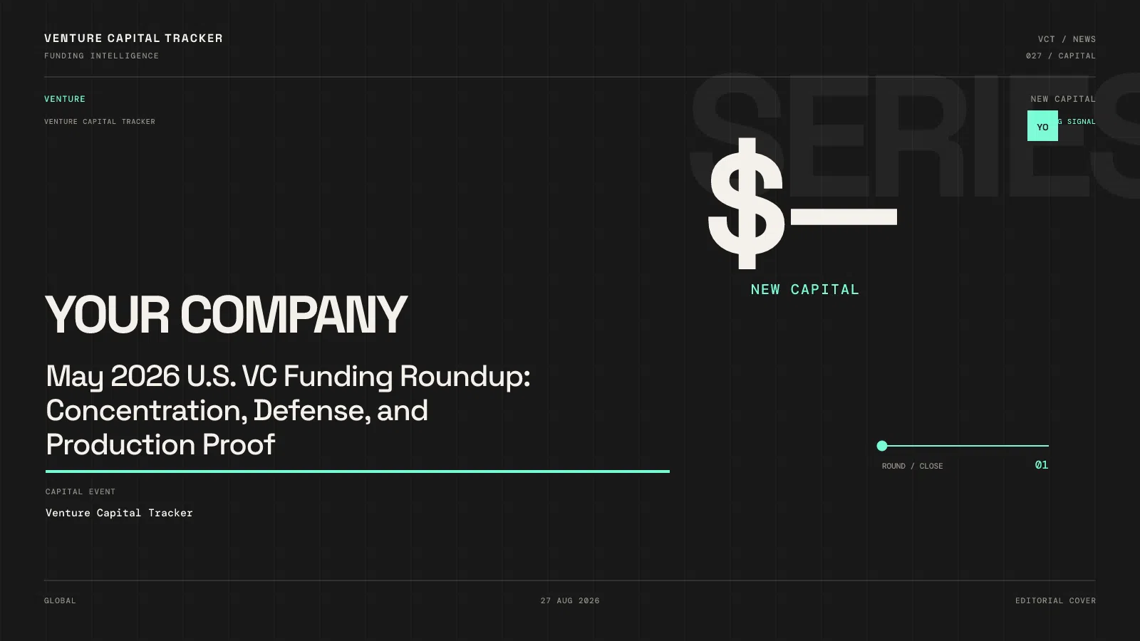 May 2026 U.S. VC Funding Roundup: Concentration, Defense, and Production Proof