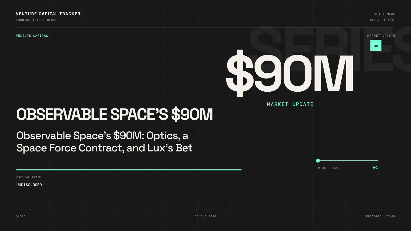 Observable Space's $90M: Optics, a Space Force Contract, and Lux's Bet