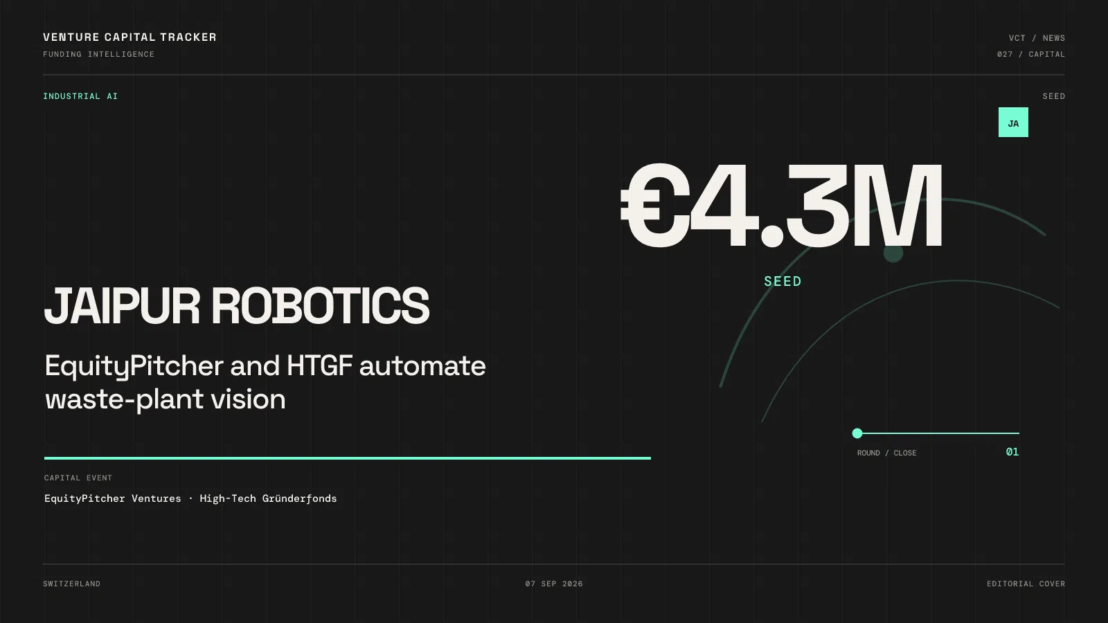 Cover for Jaipur Robotics €4.3M seed — waste-to-energy vision