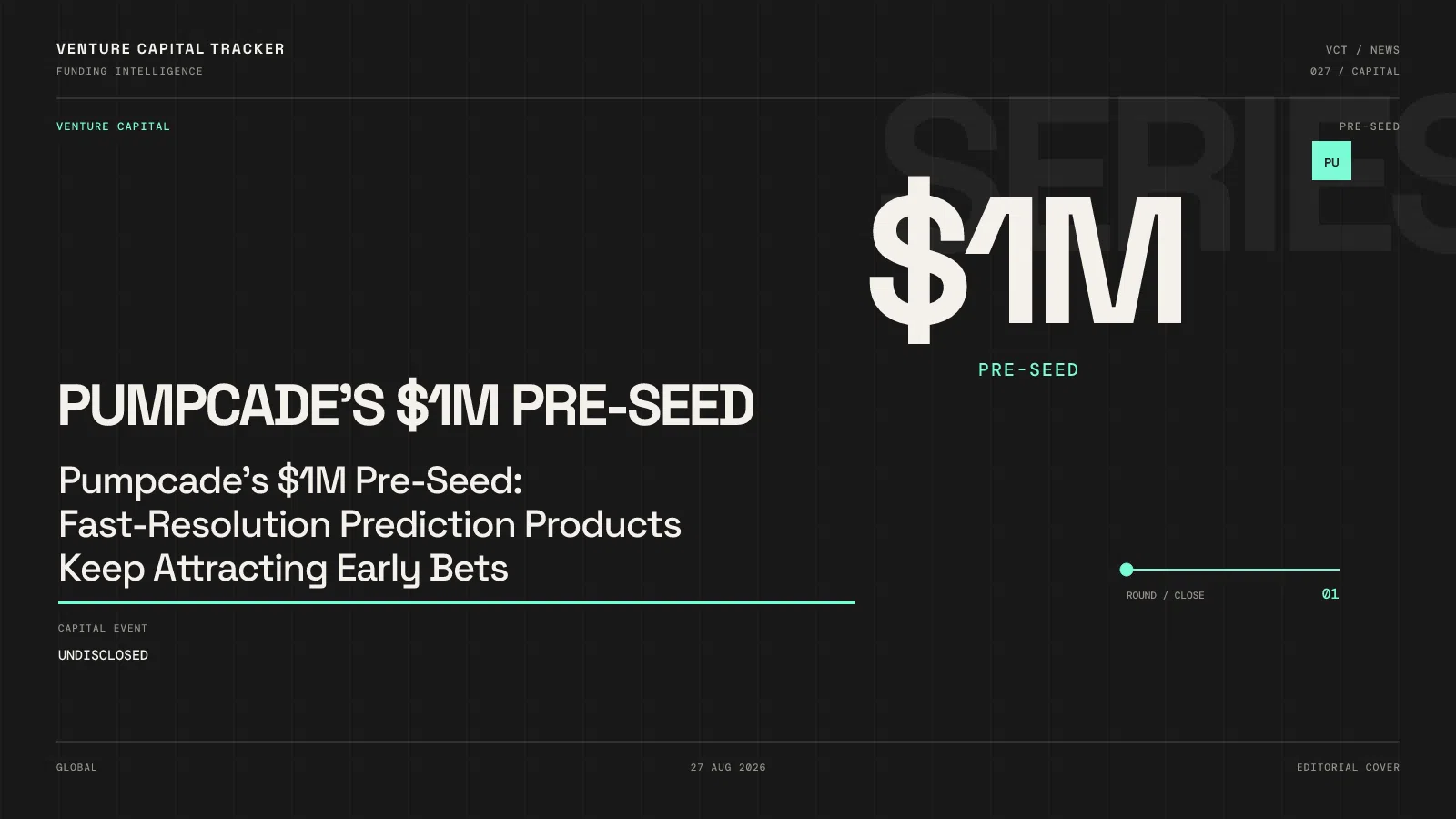 Pumpcade's $1M Pre-Seed: Fast-Resolution Prediction Products Keep Attracting Early Bets