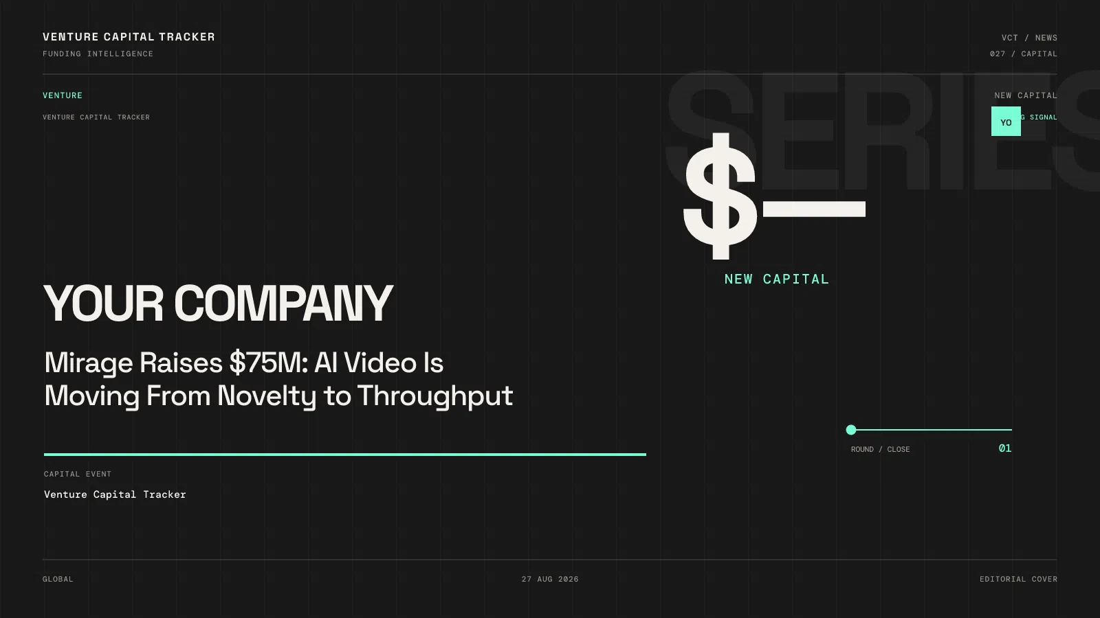 Mirage Raises $75M: AI Video Is Moving From Novelty to Throughput