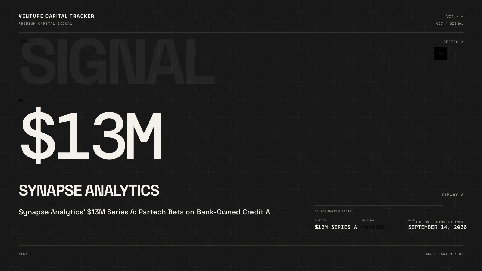 Synapse Analytics’ $13M Series A: Partech Bets on Bank-Owned Credit AI