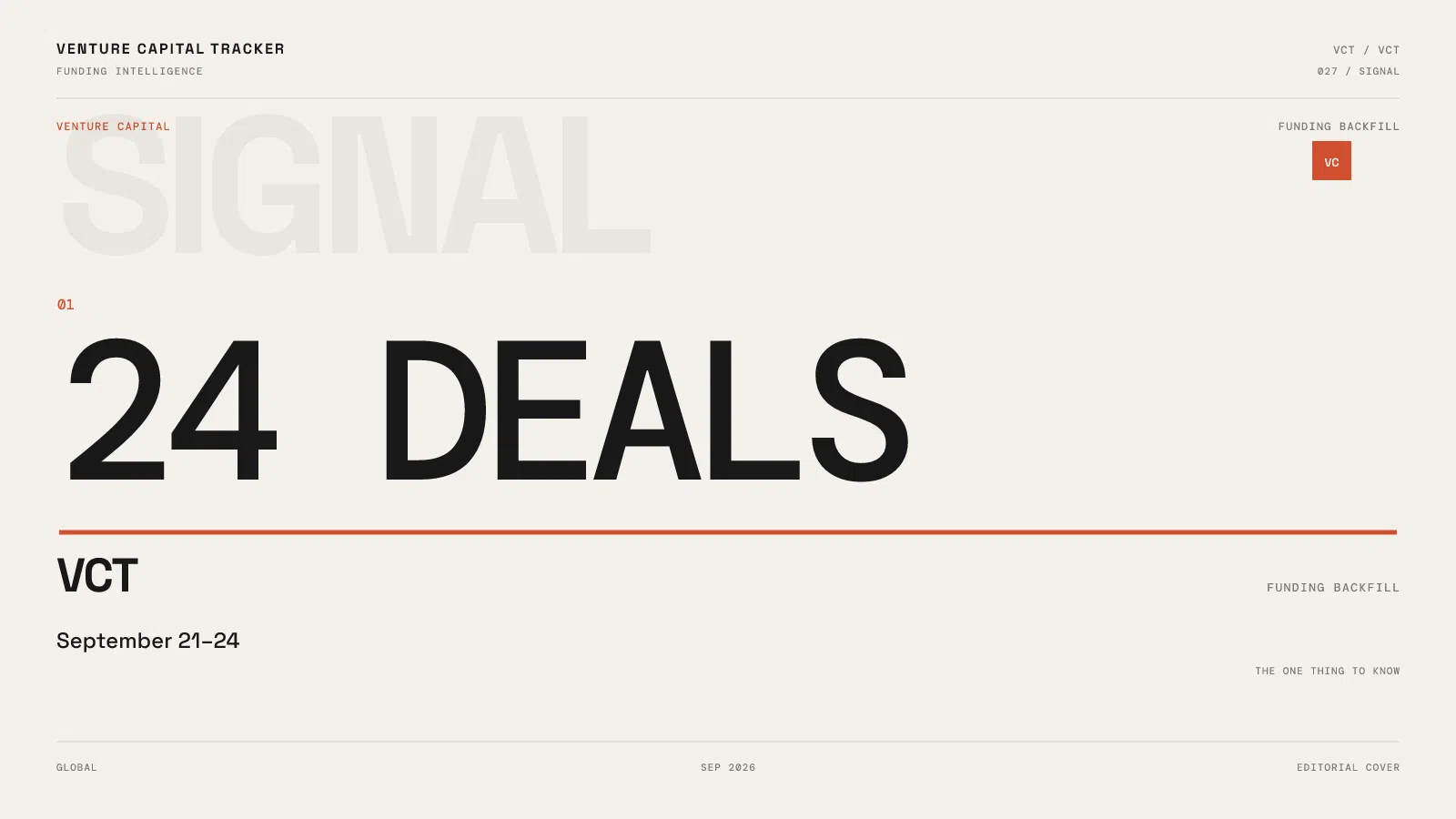 VCT Funding backfill 26 Deals