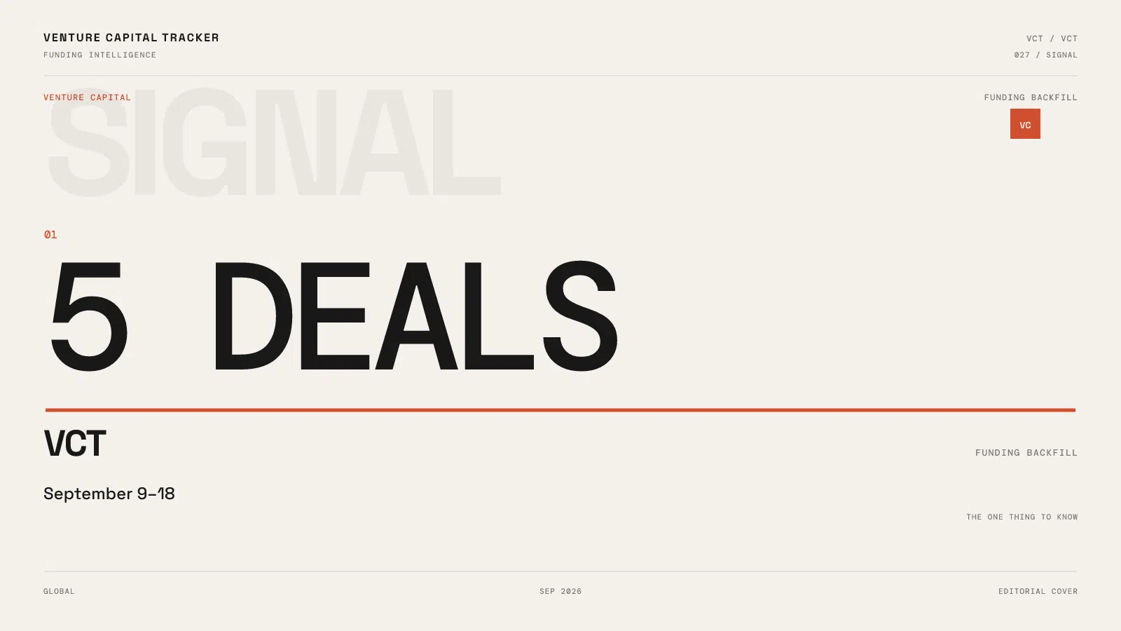 VCT Funding backfill 7 Deals