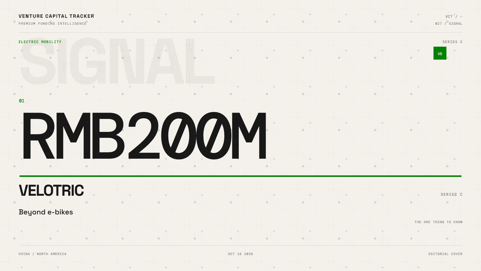 VELOTRIC SERIES C RMB200M